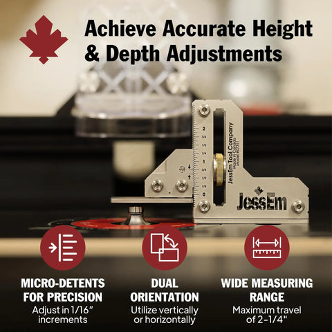 14 Gauge Stainless Steel Tool Setting Gauge Imperial Small For Quick Height Adjustments With Micro Detents In Woodworking And Shop Projects Dope Accurate Setup, stainless steel tool setting gauge on router table