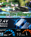 Amped Up Turbo Charged RC Speed Boat With LED Lights Self Righting Hull 30 Plus KMH Top Speed Two Batteries For 24 Plus Minutes Of Run Time 2 4GHz Remote Control Racing Boat For Pool Lake And Outdoor Fun For Kids And Adults featuring twin batteries and enhanced playtime