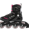 Advantage Pro XT Women's Inline Skates For Beginners With Supportive Shell And Cushioned Liner, Black And Pink, Side View, UK Size 7