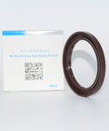 DMHUI rotary shaft seal, brown ring, 55-70-7mm, side view with packaging box