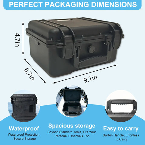 Save A Dive Scuba Maintenance Kit With Waterproof Case, Dimensions 9.1x6.7x4.7 inches, Built-in Handle, Easy to Carry