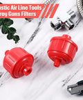 4 Pack Disposable Mini Air Water Filters For Spray Guns And Air Tools With One Quarter Inch Threads High Flow Replacement Filters