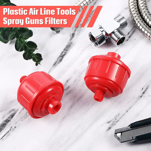 4 Pack Disposable Mini Air Water Filters For Spray Guns And Air Tools With One Quarter Inch Threads High Flow Replacement Filters