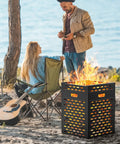 Heavy Duty 63 Gallon Burn Barrel Fire Pit For Outdoors 30 Inch Incinerator Barrel Burn Cage for yard bonfire by the lake