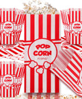Carnival Themed 200 1oz Paper Popcorn Bags Concession Grade For Popcorn Machines And Popcorn Bars Perfect For Movie Nights Parties