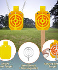 AR500 Steel Target For Shooting Range 1/2 Inch Thick 10 By 16 Inch Gong Silhouette Target In Yellow Finish displayed outdoors