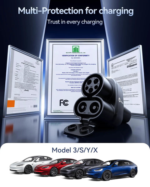 Premium 2In1 Ccs And J1772 To Tesla Charging Adapter Compatible With 2021 Through 2026 Model 3 Y S X Electric Vehicle with certificates