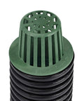3-Inch Atrium Drain Grate For Small Lawns, Patios And Mulched Beds, Connects To 3-Inch Drain Pipes And Fittings, Plastic Green