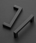 Set Of 30 Matte Black Square Cabinet Handles 3 3/4 Inch Center To Center Drawer Pulls For Kitchen Cabinets Top View