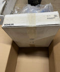 Slick Pillow Talk Toilet Seat In Clean Ice Grey packaging box ready for installation, showcasing Kohler branding.