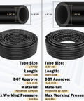 Pneumatic tubing kit: two coils of black polyamide 12 nylon tubing, 1/4 in. OD 100 ft and 3/8 in. OD 50 ft.
