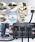 Voltage Converter Transformer 3000W Step Up Down 110V To 220V Or 220V To 110V With US power cord and appliances in use