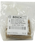 Rock Solid Carbon Brush Replacement Set For Compatible Rotary Hammer Drills 2 Pack in packaging for Bosch tools.