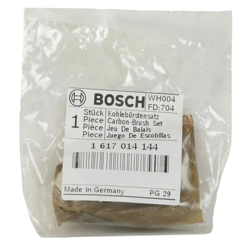 Rock Solid Carbon Brush Replacement Set For Compatible Rotary Hammer Drills 2 Pack in packaging for Bosch tools.