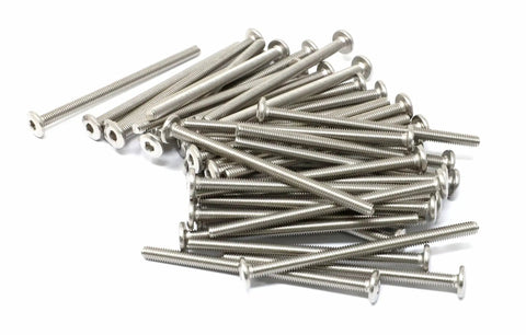 50 Pcs M4 X 65mm Stainless Steel 304 hex socket flat head furniture screws with 0.7 mm thread pitch, bright finish