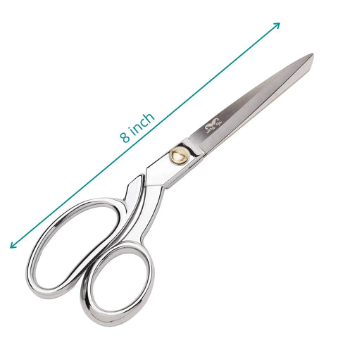 Beastly Sharp All Metal 8 Inch Tailor Scissors For Sewing And Quilting That Slice Through Multi Layer Fabric Denim Leather Burlap Canvas Heavy Duty For Pattern Cutting Alterations Dressmaking And Hand Craft Projects, 8-inch all-metal blade