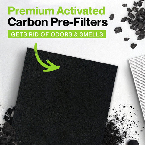 Six Premium HEPA Filter Set For HPA300 Air Purifier Replacement Filters With Eight Activated Carbon Prefilters for odor removal