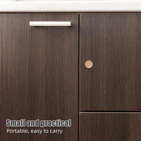 Top Shelf Unfinished Wood Drawer Pulls Ten Pack Round Mushroom Cabinet Knobs For Dresser Kitchen Cupboard Sturdy Base Heavy Duty Furniture Handles No Fuss Setup on dark wood cabinet.