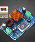 Power Up Your Projects With This DC-DC Boost Converter Module 3-35V To 5-45V Adjustable Output Regulator for Solar Panels shown with components and heat sink
