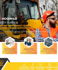Man wearing tinted safety glasses at construction site, near machinery. Tinted Safety Glasses 80 Pack Bulk ANSI Z87.1 UV Protection Eyewear For Men And Women, Scratch And Impact Resistant Sunglasses For Construction, Outdoor Sports, Work, And Lab PPE.