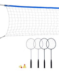 Portable Backyard Badminton Set With A 20 Foot Net And 4 Racquets For Adults And Kids Easy To Assemble Fun Outdoor Lawn Game