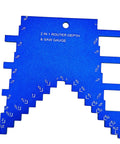 2 In 1 Router Depth And Saw Gauge For Woodworking Pro Grade Aluminum Step Depth Gauge With Laser Engraved Readouts