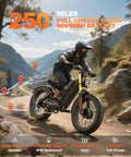 Insane Dual Motor Electric Bike For Adults Unleashes 5600W Peak Thrust And 50Mph Cruise With 60V 80Ah Battery serving long range on dirt path.