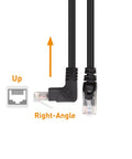 10Gbps Ready Cat 6 Right Angle Ethernet Cables Dual Pack 5 Foot Up And Down Angled RJ45 Patch Cables For Tight Spaces Photo
