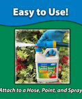 Spinosad Insecticide Bundle With Measuring Spoon For Organic Garden Care spray container in use on garden plants