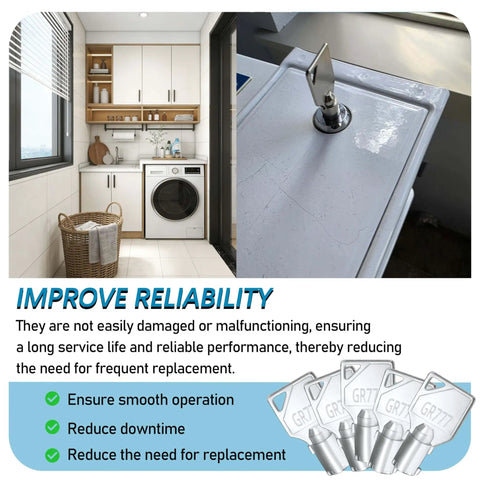 GR777 Washer And Dryer Key For Greenwald Speed Queen Commercial Coin Operated Laundry Machines Replacement 2 Pack 68-1174-31-GR777, shown in laundry setting with smooth operation feature.