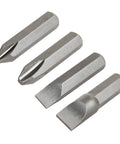 1/2 Inch Drive Impact Driver Set With Extractor Tool For Slotted And Phillips Bits, includes two Phillips and two slotted bits
