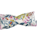 Weighted Lavender Eye Pillow With 9oz Comfort, Satin Soft Feel, Light Blocking, Contoured Fit, Calming Aromatherapy, Soothes Eye Strain And Helps You Kick Back After Long Days. Floral satin eye pillow with contoured shape