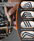 Hand using 60 Pieces 2mm L Shaped Hex Key Wrench Set Allen Wrench Kit for bike maintenance, features durability and corrosion resistance.