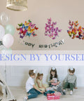 Colorful 3D Butterfly Wall Decor Set With Magnets And Glue Dots Dual Attachment For Party Decor That Pops displayed at party
