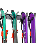 Wall Mounted Ski Storage Rack Holds Four Pairs Of Skis And Poles Or A Snowboard Tough As Nails With Rubber Coated Hooks