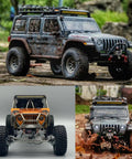 RC car with Beefy 30 LED 5.3 Inch Aluminum Roof Light Bar, muddy terrain, night vision lighting kit, for Axial SCX10 TRX4 TRX6