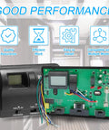 Digital Thermostat Replacement for Home Heating and Cooling, Wall Mounted T Stat with wiring and circuit board in open view