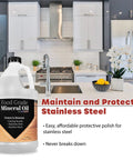 Top Notch Ultrapure Mineral Oil For Cutting Boards And All Wood Care 1 Gallon Fragrance Free Food Grade Made In USA in kitchen