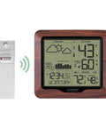 Backlit Wireless Forecast Weather Station With Pressure And Temp Trends Indoor Outdoor Temp Humidity 24 Hour Pressure History Temperature Alerts And Continuous Display with TX141TH-Bv2 sensor.