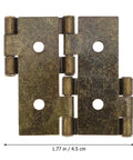 10 Pieces Double Acting Iron Door Hinges For Wine And Display Cabinets, Noise Free Retro Style Screen, 1.85x1.77 inch