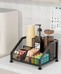 Countertop Coffee Bar Organizer With Tiered Shelves Space Saving K Cup Holder And Pod Storage for coffee pods and condiments