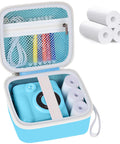 Kids Instant Print Camera Case With Three Roll Paper Refill Durable On The Go Case For Esoxoffore And Friends Dylanto Prograce Dududragon Careenoah Gktz Yeehao Letshaha Enerhamp Anchioo Ytetch Amzelas Weefun, PU case with camera and 3 rolls