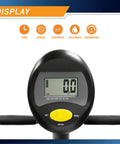Digital display on Recumbent Indoor Bike With Magnetic Resistance And Transport Wheels NS 716R showing time, speed, distance