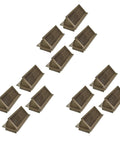 Pop Up Floor Register With Air Deflector 4x10-Inch Tan High-Impact Plastic Rust-Proof Scratch-Resistant Open for Air Deflection or Closed as Conventional Register No-Fuss Ceiling Install With Knockouts at Ends 12 Pack