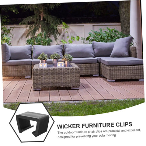 Outdoor Sofa Clips 12 Pack For Sectional Couches And Rattan Furniture, windproof connection fasteners on patio set