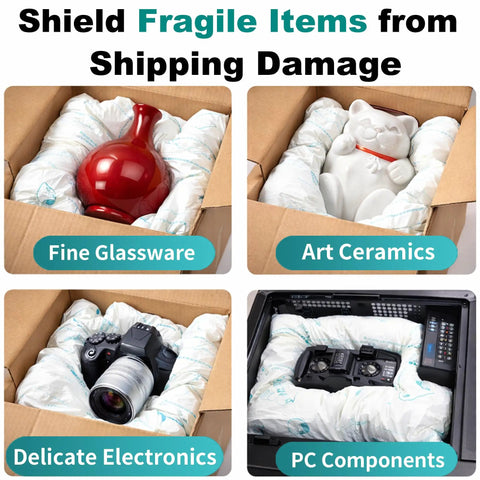 8 Pack Expanding Packing Foam Cushions 14x16 Inches for Shipping and Moving, protecting glassware, ceramics, electronics, PCs.