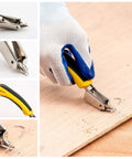 Heavy Duty 4 In 1 Staple Gun With 6000 Staples Remover Gloves And Manual Brad Nailer Adjustable Power for Wood and Carpentry Use