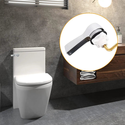 Universal Front Mount Toilet Tank Lever Replacement Kit With Brass Handle Chrome Finish Stainless Steel Flapper Chains For Most Toilets
