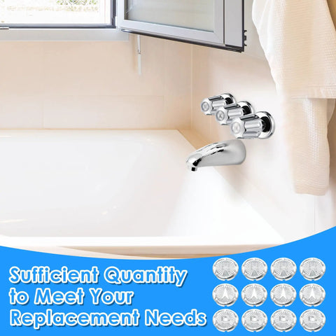 4 Pack Acrylic Clear Faucet Index Buttons For Gerber 94-445 94-446 94-447 Hot And Cold Diverter Handles on bathroom sink