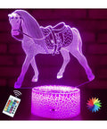 Horse Night Light for Kids Room With 16 Color Change Remote and Smart Touch, So Cool Horse Lamp, vivid 2D laser-engraved horse.